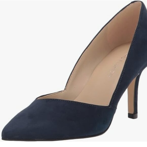 Marc Fisher Tuscany Pump – Dark Blue Suede, Size 9.5, Excellent Condition - Picture 1 of 5